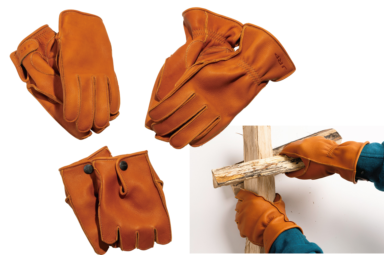 VHP オレンジ レザー グローブ 収納袋付き VHP オレンジ レザー グローブ 収納袋付き